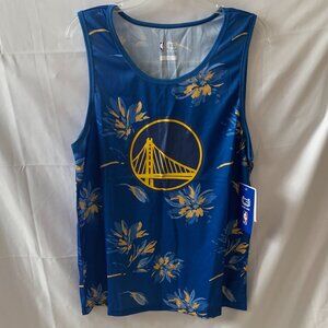 ULTRA GAME X NBA Floral Stephen Curry Jersey in Blue/Yellow Sz LARGE